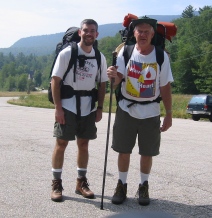 Dad and Bill Jr. at the start of the Hike.  Davis Path Trailhead